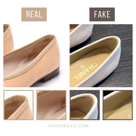 how to tell real chanel shoes from fake|chanel look alike flats.